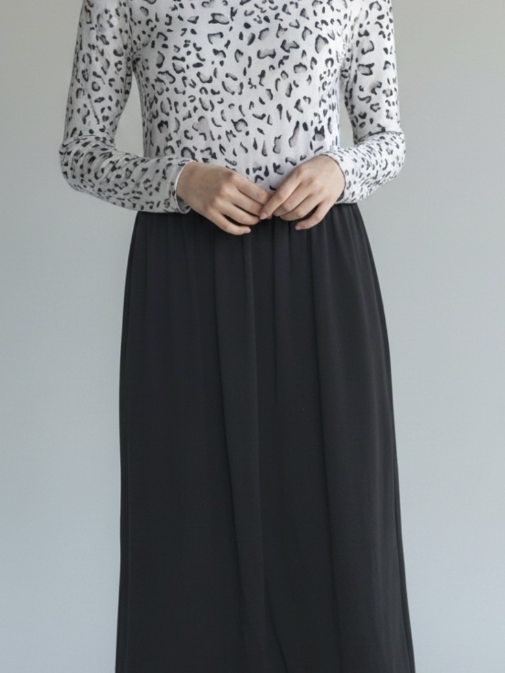 Classic Black Maxi Skirt with Gentle Gather